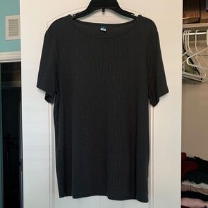 Old Navy Luxe Top M medium gray short sleeve t-shirt
